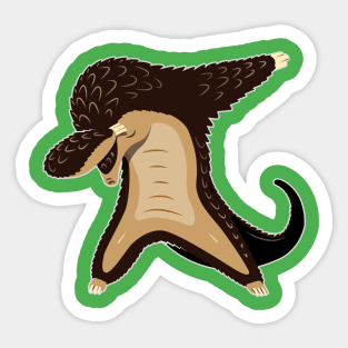 Dabbing Pangolin - Love Endangered Pangolins Sticker